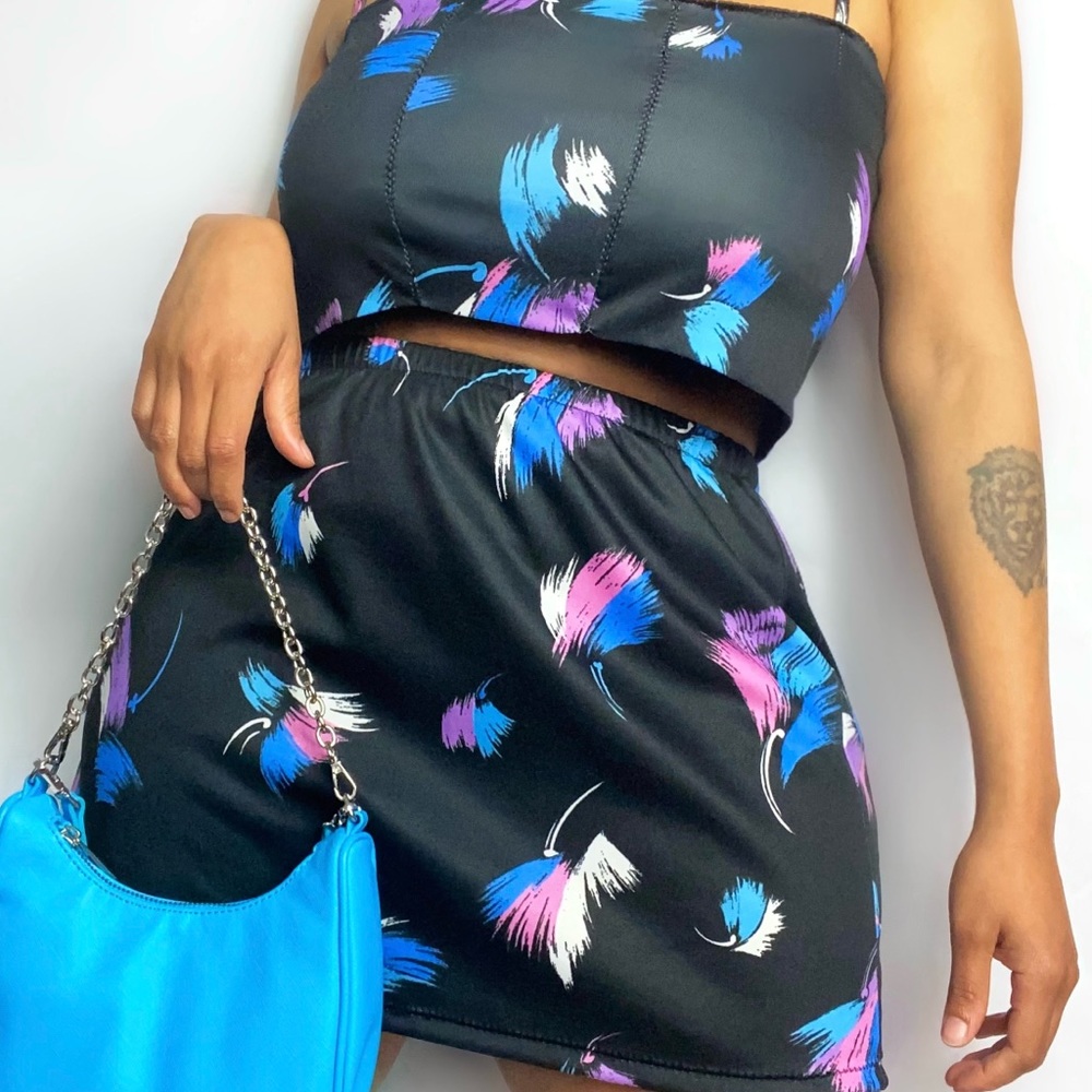 Vintage 80s skirt set size medium